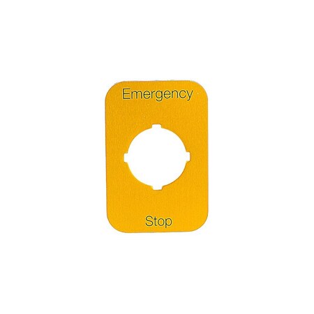 Abb LEGENDPLATE MA6-1019, TEXT EMERGENCY,  1SFA611930R1019